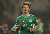 Gordonas pelnė 4 įvarčius, o „Newcastle Utd” Čempionų lygos atkrintamosiose startavo triuškinama pergale