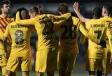 Ispanijos Karaliaus taurės šešioliktfinalyje – 2 įvarčius per 6 minutes pelniusios „Barcelonos“ pergalė