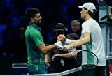 Įspūdingą trilerį prieš N.Djokovičių laimėjęs J.Sinneris – ant „ATP Finals“ pusfinalio slenksčio