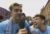 „Man City“ triumfo atgarsiai: užpultas varžovų vartininkas, praskelta N.Gallagherio lūpa ir iš B.Silvos pasišaipęs J.Grealishas