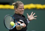 Belgijos teniso legenda K.Clijsters Indian Velse tris setus kovėsi su 53-iąja pasaulio rakete