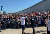 Į Turiną atvykusį P.Pogbą pasitiko didelė gerbėjų minia