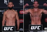„UFC 328“ svėrimai: paskutinis ant svarstyklių lipęs Čimajevas buvo gerokai susirūpinęs, tačiau užfiksavo reikiamą svorį