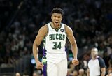 G.Antetokounmpo vedami „Bucks“ dramatiškame mūšyje persvėrė serijos rezultatą