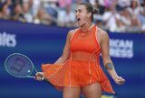 Sabalenka po trečio seto pratęsimo eliminavo Vimbldono čempionę