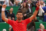 ATP 1000 turnyre Monake – paskutinę akimirką pasitraukęs C.Alcarazas, lengva N.Djokovičiaus pergalė ir „riestainis“ S.Wawrinkai