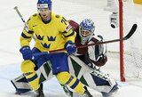 Garbingai su švedais kovoję latviai baigė pasirodymą pasaulio čempionate