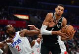 „Clippers“ žvaigždės nepaliko šansų V.Wembanyamos komandai