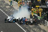 „Indy 500“: buvęs „F-1“ pilotas – diskvalifikuotas, Malūkas pakilo net į 2-ą vietą
