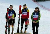 Kalnų slidininkė Neringa Stepanauskaitė Italijoje iškovojo bronzą