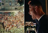 Pamatykite: tūkstančiai sirgalių pasitiko Cristiano Ronaldo ir komandą viešbutyje