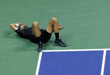 Vėmęs ir fiziškai išsekęs Djokovičius krito pirmajame „US Open“ etape: „Bandau suprasti, kas vyksta ir kiek dar ilgai galėsiu taip tęsti“