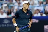 Nishikori neslėpė emocijų: „Jei taip baigčiau karjerą, imčiau nekęsti teniso“