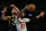 D.Sabonis pasižymėjo galingu bloku „Knicks“ aukštaūgiui