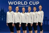 Lietuvos meninės gimnastikos rinktinė Milane aukštų vietų neiškovojo