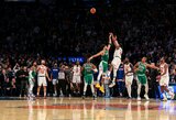 25 taškų deficitą panaikinusi „Knicks“ paskutinę sekundę išplėšė pergalę