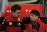 „Ferrari“ vadovas paaiškino, kodėl nepakvietė Ch.Leclerco į boksus ir taip pasmerkė jį pirmos vietos praradimui
