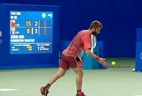 Nauja taktika: ATP 250 turnyro Kinijoje mače C.Moutet atliko daugiau nei 10 padavimų „iš apačios“