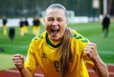 Dviem įvarčiais lietuvėms pergalę nukalusi Jonušaitė: „Tai yra įspūdingiausia pergalė“