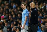 Ironiškai gandus dėl konflikto su K.De Bruyne pakomentavęs P.Guardiola: „Nenoriu, kad jis žaistų“