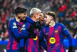 Lewandowskis mušė įvartį į savo ir varžovų vartus, o „Barcelona“ išvargo pergalę, „Juventus“ susitvarkė su „Benfica“