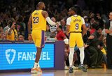 „Lakers“ sezono starte – įspūdingas A.Daviso žaidimas ir Jamesų rungtyniavimas kartu