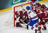 Latviai amerikiečiams priešinosi kėlinį: patys pelnė įvartį, o olimpiadoje debiutavo 18-metis