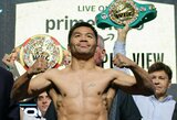 Manny Pacquiao ir Mario Barriosas prieš kovą dėl WBC pusvidutinio svorio kategorijos čempiono diržo sėkmingai įveikė svėrimų procedūrą