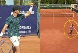 Vilius Gaubas patiesė nepadorų gestą rodžiusį kroatą ir pergalingai debiutavo „Roland Garros“ kvalifikacijoje