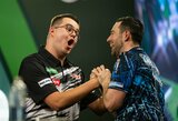 Pasaulio smiginio čempionate krito dar vienas favoritas ir paaiškėjo abi pusfinalio poros