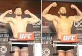 UFC: M.Bukauskas ir V.Petrino sėkmingai pasiekė nustatytą svorio ribą, pagrindinės kovos dalyvius D.Lewisą ir J.Almeidą skiria apie 13 kg