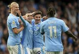 J.Alvarezo ir E.Haalando pelnyti įvarčiai padovanojo „Man City“ pergalę prieš „Brighton“