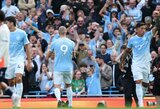 Haalando įvartis padovanojo „Man City“ trečiąją pergalę, „Tottenham“ nesugebėjo įveikti „Nottingham“