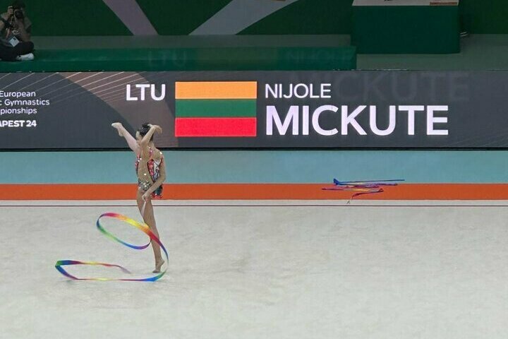 Nijolė Mickutė išbandė jėgas Europos meninės gimnastikos taurės etape 