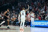 Lillardo vedama „Trail Blazers“ pirmąjį kėlinį laimėjo 31 taško persvara