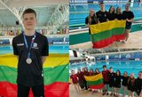 Lietuviai skynė medalius pasaulio plaukimo su pelekais taurės etape