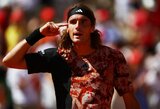 „Roland Garros“ starte – daugiau nei 3 valandas vargęs S.Tsitsipas ir 7-ajame šimtuke esančio L.Pouille pergalė