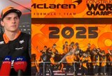 „McLaren“ konstruktorių taurę ant podiumo atšventė be Piastri: paaiškėjo, kas nutiko