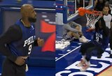 Naujoji „76ers“ sudėtis sirgaliams surengė šou, o Jamesas gyrė Embiido būklę