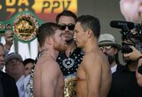 Kova galutinai patvirtinta: S.Alvarezas ir G.Golovkinas po sėkmingų svėrimų stojo į akistatą