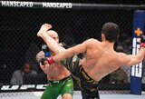 „UFC 294“ Abu Dabyje: A.Volkanovski praleido I.Machačevo smūgį koja ir patyrė pralaimėjimą techniniu nokautu