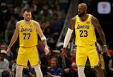 Jameso ir Dončičiaus duetas vedė „Lakers“ į pergalę