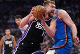 D.Sabonis prieš savo pirmąją NBA komandą buvo arti trigubo dublio