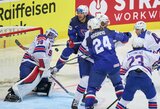 Pasaulio ledo ritulio čempionatas: norvegai atliko vos 6 smūgius į Kanados rinktinės vartus, prancūzai amerikiečiams smūgiavo 10 kartų