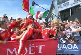 Silverstone – sensacinga Leclerco pergalė, Antonelli drama, iš trasos išlėkęs Verstappenas ir „Ferrari“ taktinė klaida