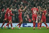 4 įvarčius antrajame kėlinyje pelnęs „Liverpool“ sutriuškino „Bayer“