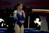 Kelio traumą patyrusi gimnastė A.Vostruchovaitė vis tiek pasiryžo startuoti pasaulio čempionate