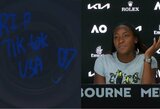 „Australian Open“: C.Gauff pasiūlė „TikTok“ ilsėtis ramybėje, savęs „neatpažinusi“ P.Badosa eliminavo P.Danilovičiaus dukrą