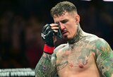 Tomas Aspinallas vis dar negali treniruotis: dūrių į akis sulaukusiam UFC čempionui gali prireikti operacijos