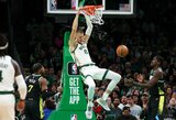 K.Porzingis svariai prisidėjo prie sunkios „Celtics“ pergalės